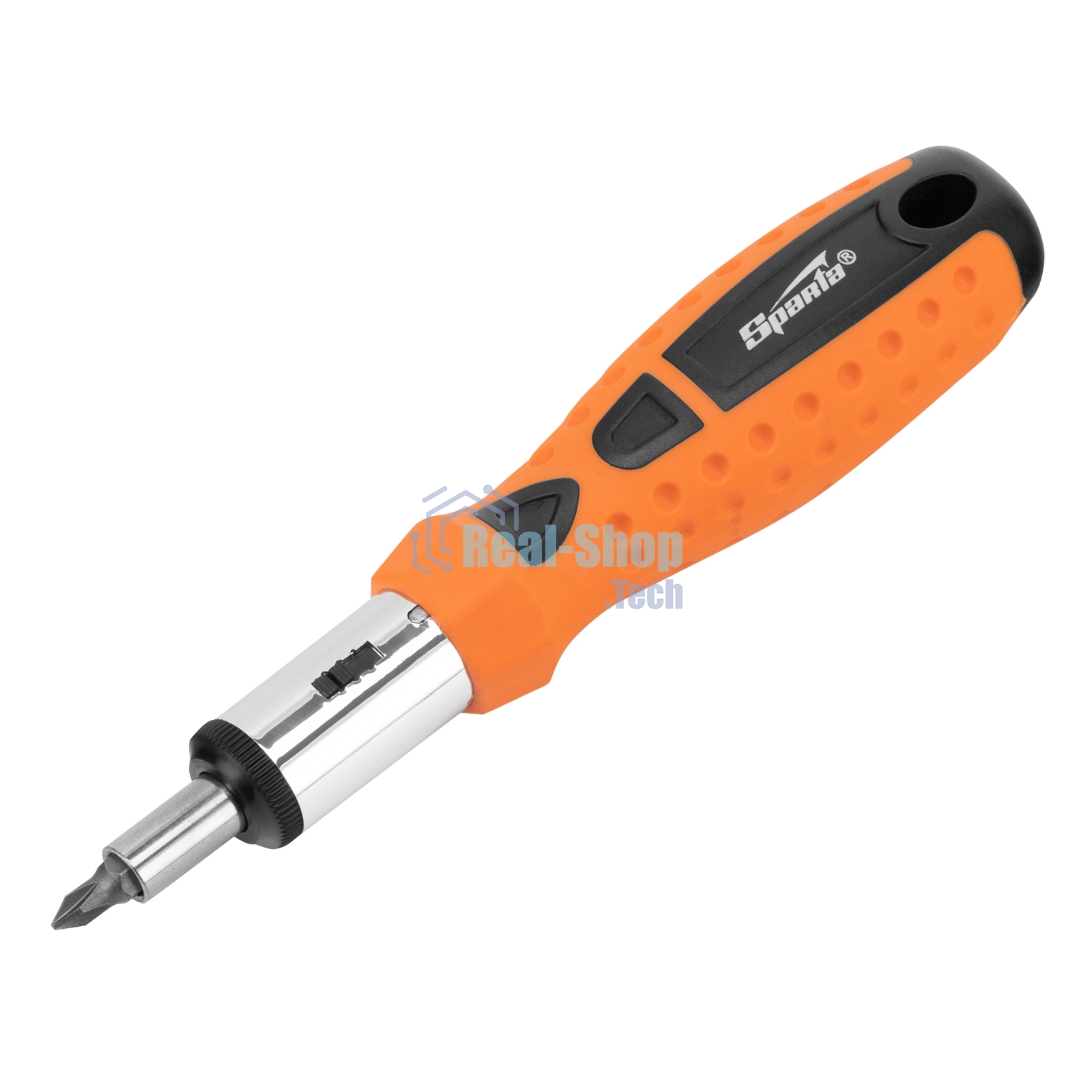 Отвертка реверсивная, биты, головки торцевые, 14шт., Sparta