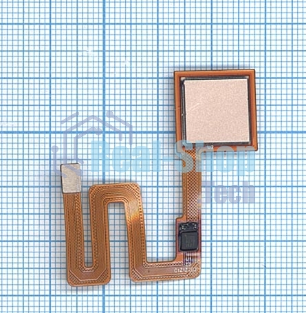 Шлейф со сканером отпечатка пальца для Xiaomi Redmi Note 4 золотой