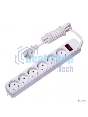 Сетевой фильтр EKF UFA16-310-6-018 6x1,8 м 16А/3,2 кВт с выкл. c/з ПВС 3х1,0 Блокбастер XL EKF PROxima