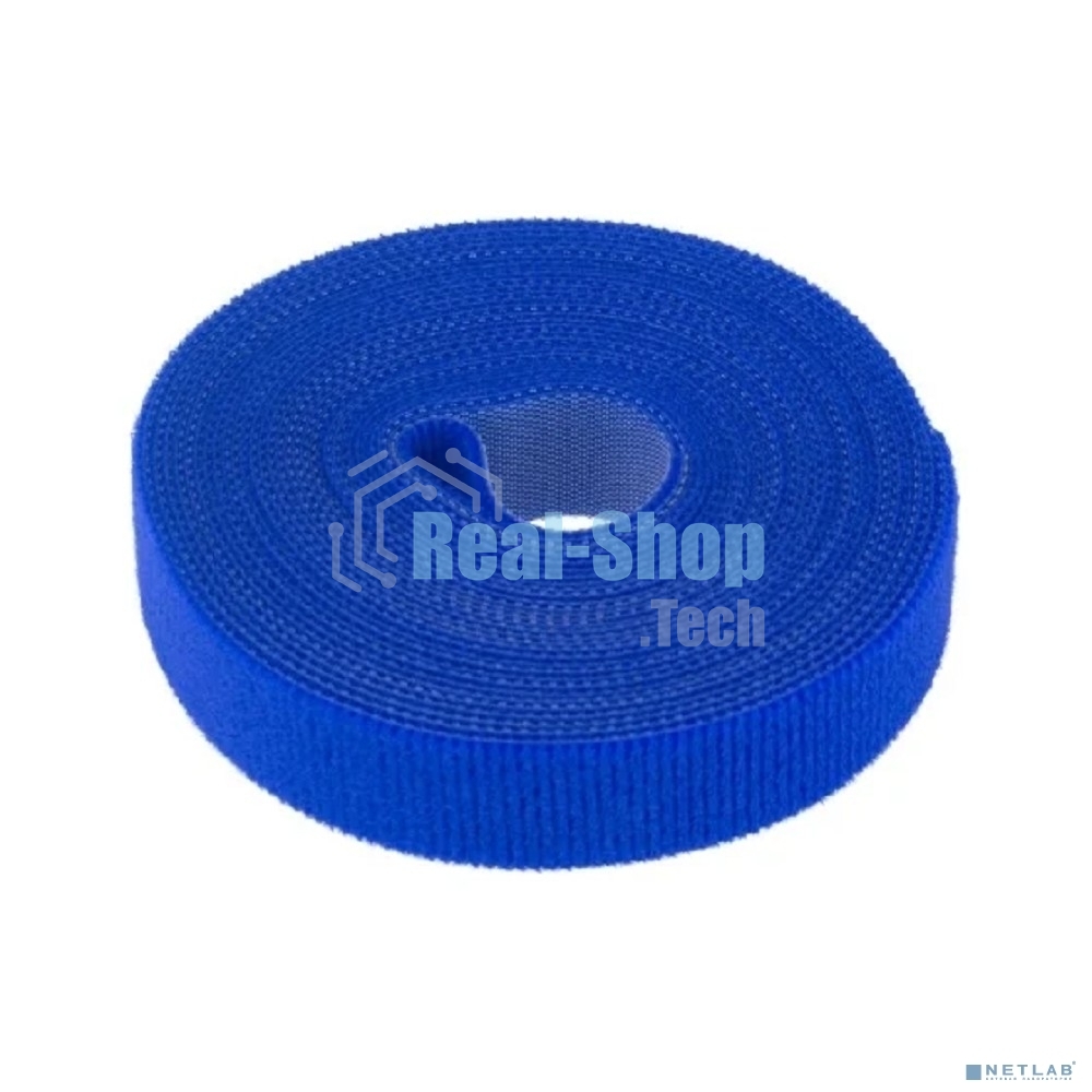 Лента-липучка многоразовая Rexant 5 м х 20 мм, синяя (1 шт.)