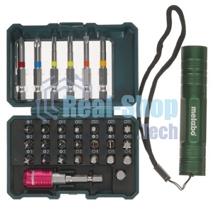 Набор бит METABO 626721000 29 предметов + LED фонарик