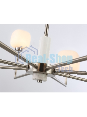 Люстра Ambrella light LH53003/8 SN/FR сатин никель/белый матовый G9*8 max 40W D830*680