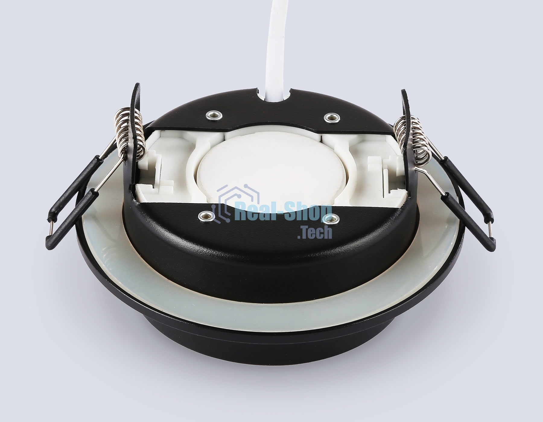 Светильник встраиваемый Ambrella light TN6735 BK черный IP44 GX53 D110*57