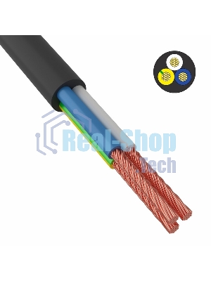 Провод соединительный ПВС 3x1,5 мм² 150 м черный ГОСТ 7399-97