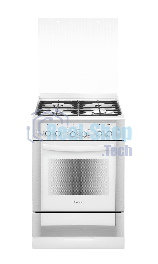 Плита газовая Gefest ПГ 6300-02 0040 белый, конфорок 4 шт, духовка 52 л, 60 см x 85 см x 60 см