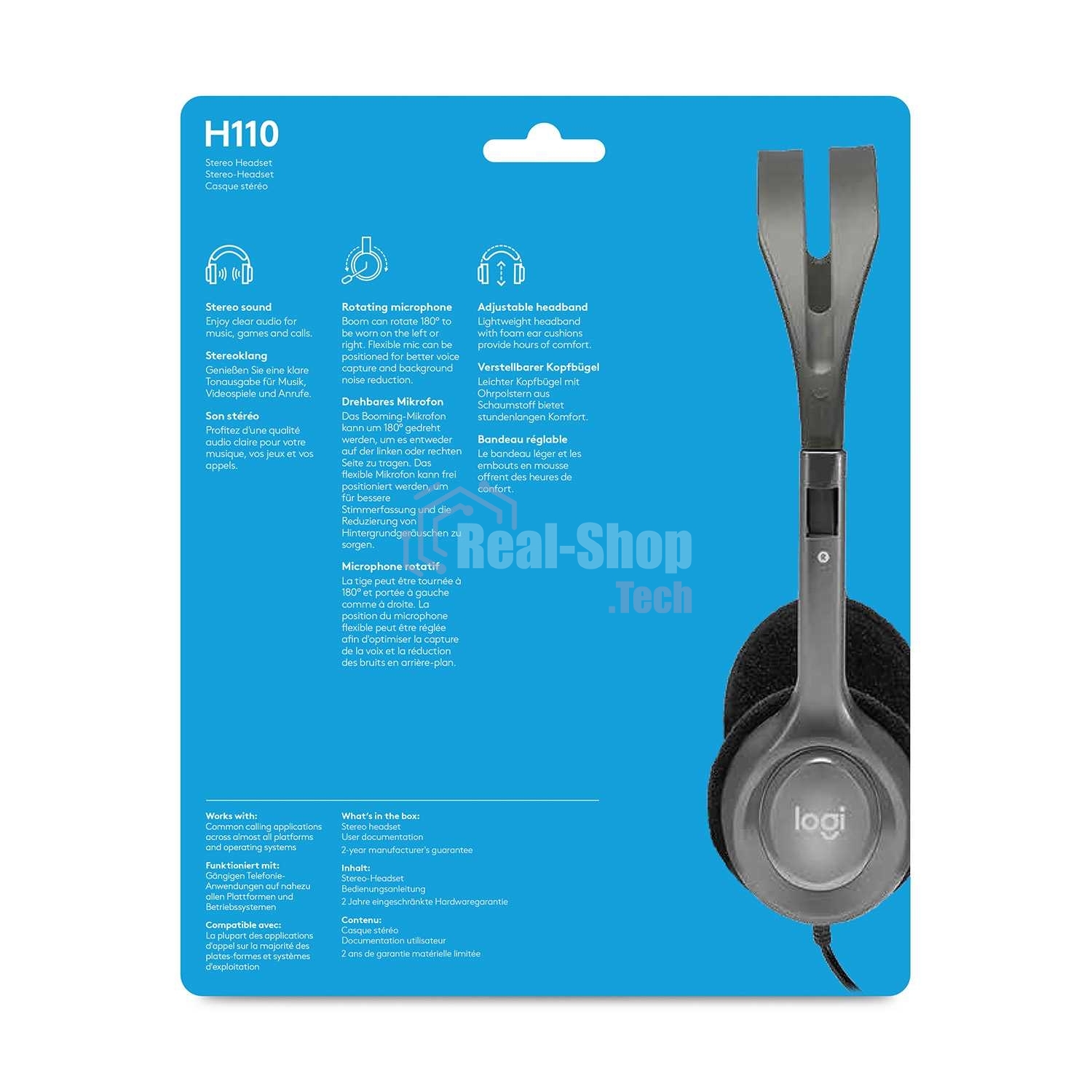 Гарнитура проводная Logitech Headset H110 grey (981-000472/981-000271)