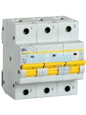 Выключатель автоматический трехполюсный ВА47-150 125А C 15кА MVA50-3-125-C IEK
