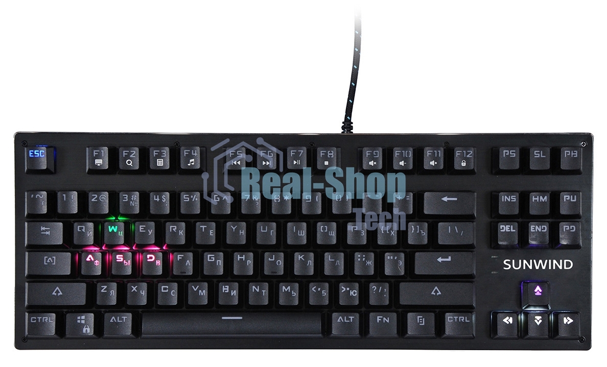 Клавиатура проводная SUNWIND SW-K900G,USB, черный 1422332