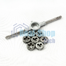 Набор плашек Сибртех М3-М12, 8 предметов