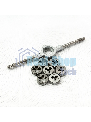 Набор плашек Сибртех М3-М12, 8 предметов