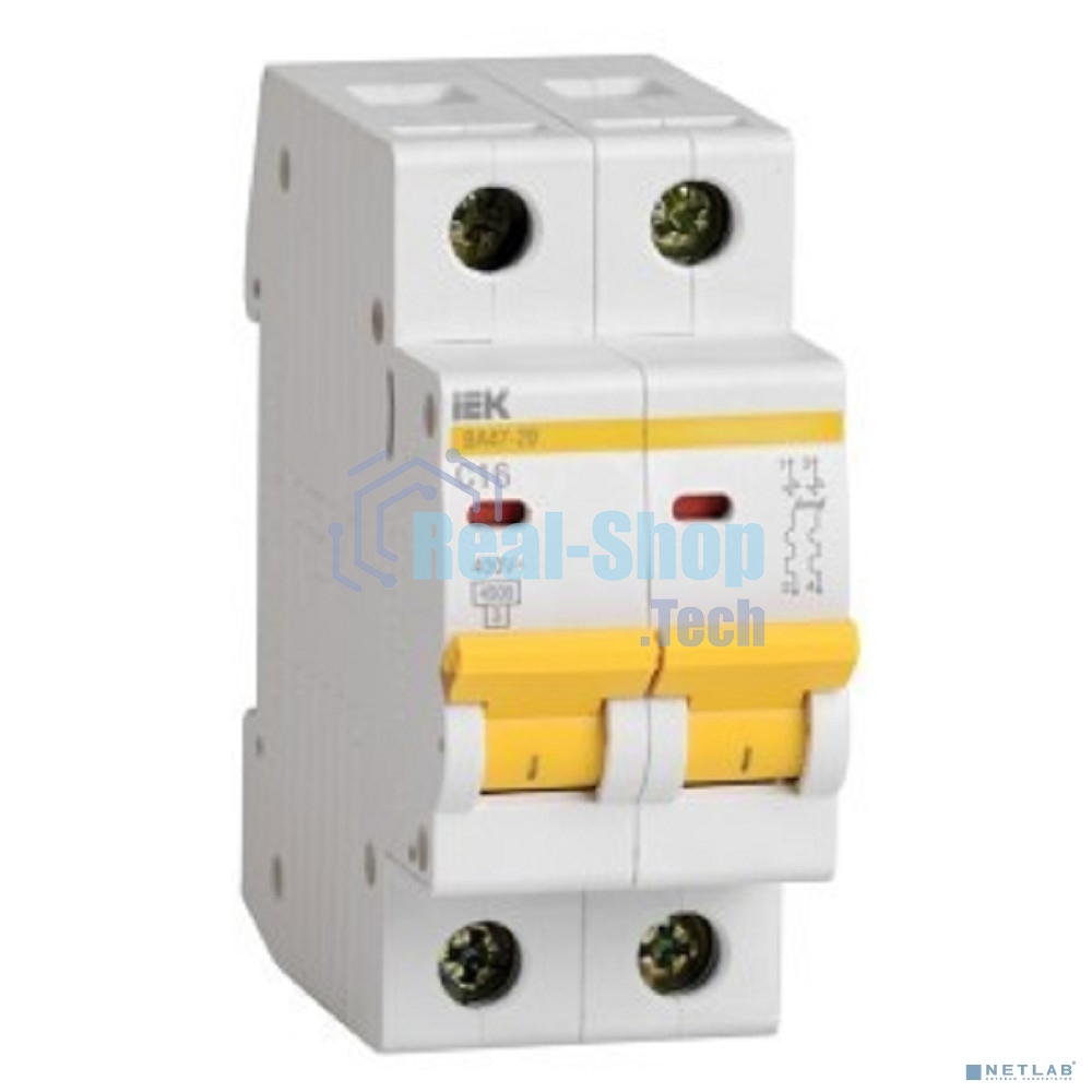 Выключатель автоматический модульный 2п C 16А 4.5кА ВА47-29 ИЭК MVA20-2-016-C