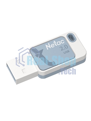 Флешка USB Netac UA31 (NT03UA31N-016G-20BL), 16Gb, USB 2.0, R/W 110/45, синий/белый