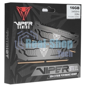 Оперативная память Patriot Viper Gaming RGB Series, DDR4, 16GB (2x8GB), 3200 MHz, CL16, с радиатором, RGB, черный