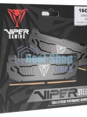 Оперативная память Patriot Viper Gaming RGB Series, DDR4, 16GB (2x8GB), 3200 MHz, CL16, с радиатором, RGB, черный