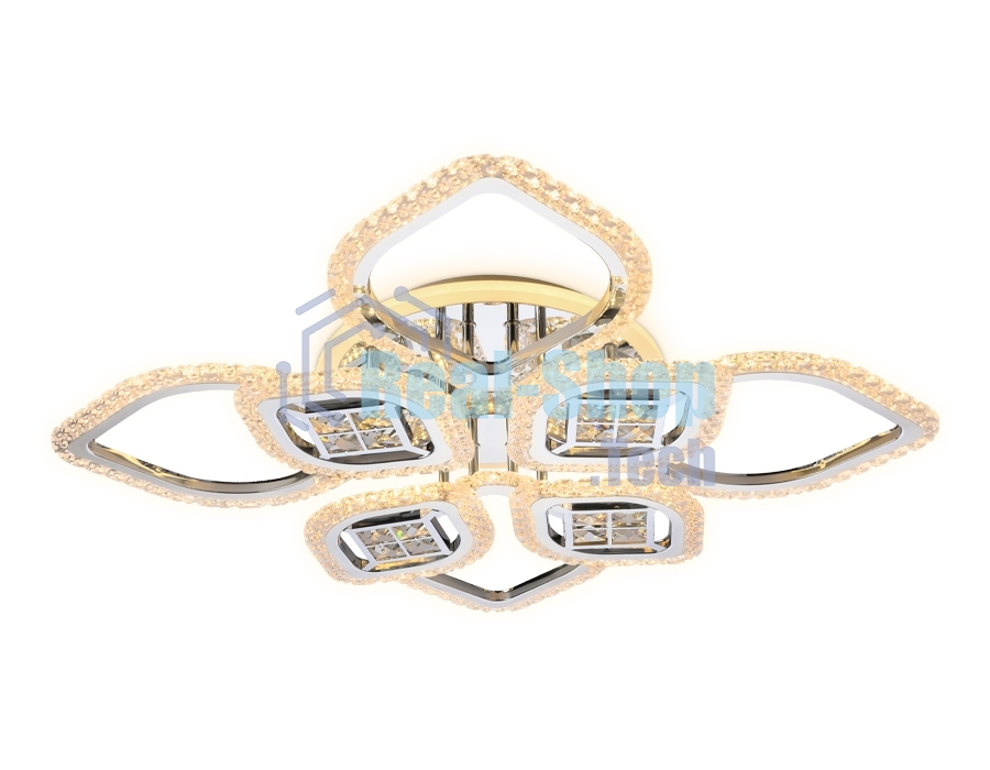 Светильник Ambrella light FA283/4+4 CH хром 147W 750*750*120 (ПДУ РАДИО 2.4G)