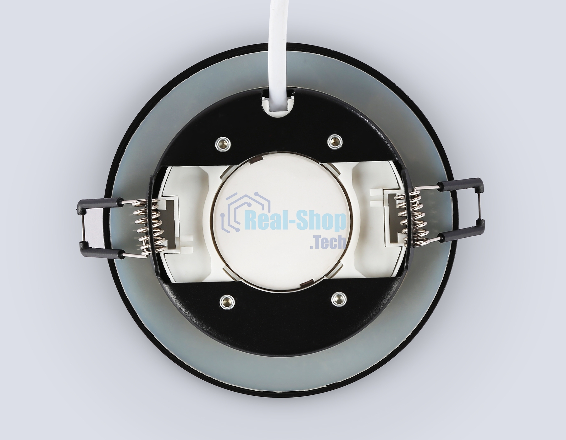 Светильник встраиваемый Ambrella light TN6735 BK черный IP44 GX53 D110*57
