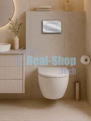 Инсталляция с унитазом комплект BAU PRO 6 в 1: унитаз подвесной безободковый торнадо Bau Hotel 53х36, быстросъемное сиденье микролифт, кнопка смыва BAU Stil, хром