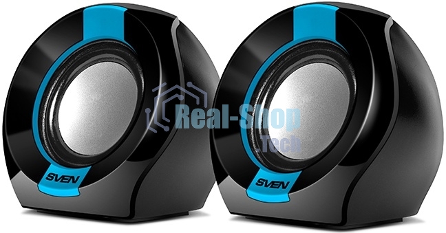 Акустическая система Sven 150 2.0 черный/синий 5Вт