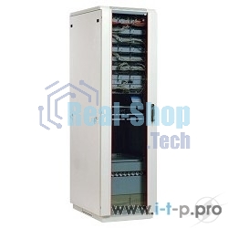 Шкаф коммутационный ЦМО ШТК-М-18.6.8-1ААА 18U 600x820 мм пер. дв. стекл задн. дв. стал. лист 2 бок. пан. направл. под закл. гайки 270 кг серый