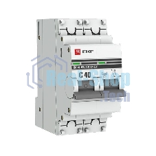 Выключатель автоматический EKF mcb4763-2-40C-pro 2P 40А (C) 4,5kA ВА 47-63 EKF PROxima