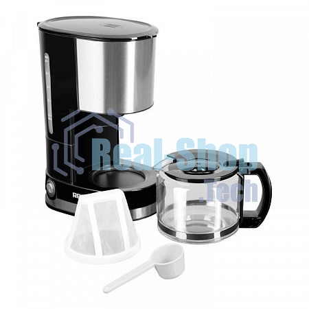 Кофеварка капельная Redmond RCM-M1507 черный/серебристый, исп. кофе - молотый, 0.6 л, 600 Вт