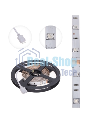 Лента светодиодная 3 м 12 В 3030 RGb IP23 30 LED/м для БП с клеммами LAMPER