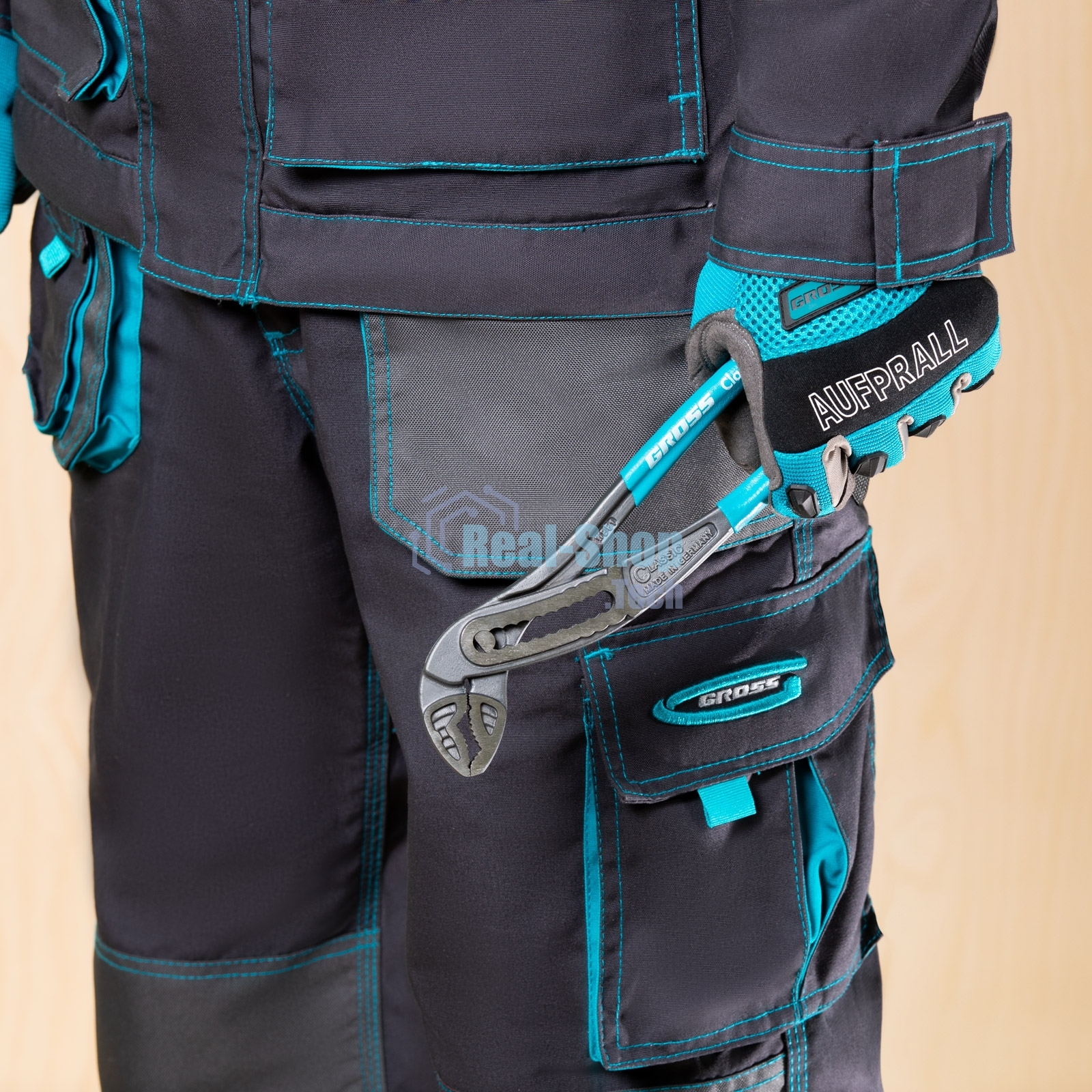 Клещи Gross 15715 переставные обливные рукоятки хром-ванадий 240 мм