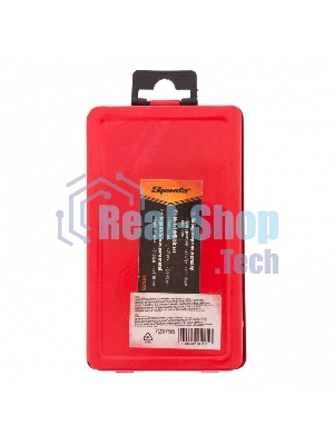 Набор сверл по металлу Sparta 1-10 мм (через 0,5 мм, 3,2, 4,8 мм), HSS, 21шт, мет.бокс, цилин.хв.