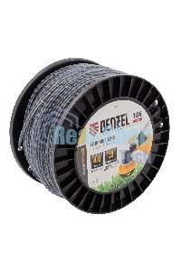 Леска для триммера Denzel двухкомпонентная витой квадрат, 4,0мм х 106м, на DIN катушке EXTRA CORD