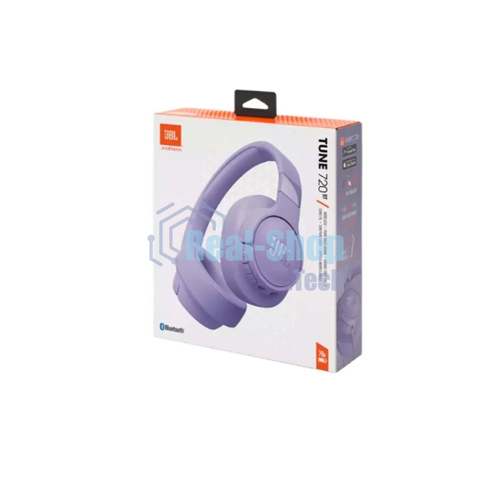 Беспроводные/проводные наушники JBL Tune 720BT фиолетовый, полноразмерные, Bluetooth + проводной, быстрая зарядка