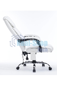 Кресло компьютерное Cactus CS-CHR-OC02M-WT белый, эко.кожа, крестов. сталь