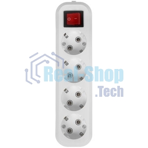 Удлинитель Smartbuy (SBE-16-4-02-ZS) 4 гнз х 2,0 м (16А/3.5 кВт, ПВС 3х1.0)