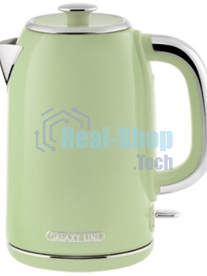 Чайник электрический Galaxy Line GL 0344, райская олива, металл, 2200 Вт, 1.7 л