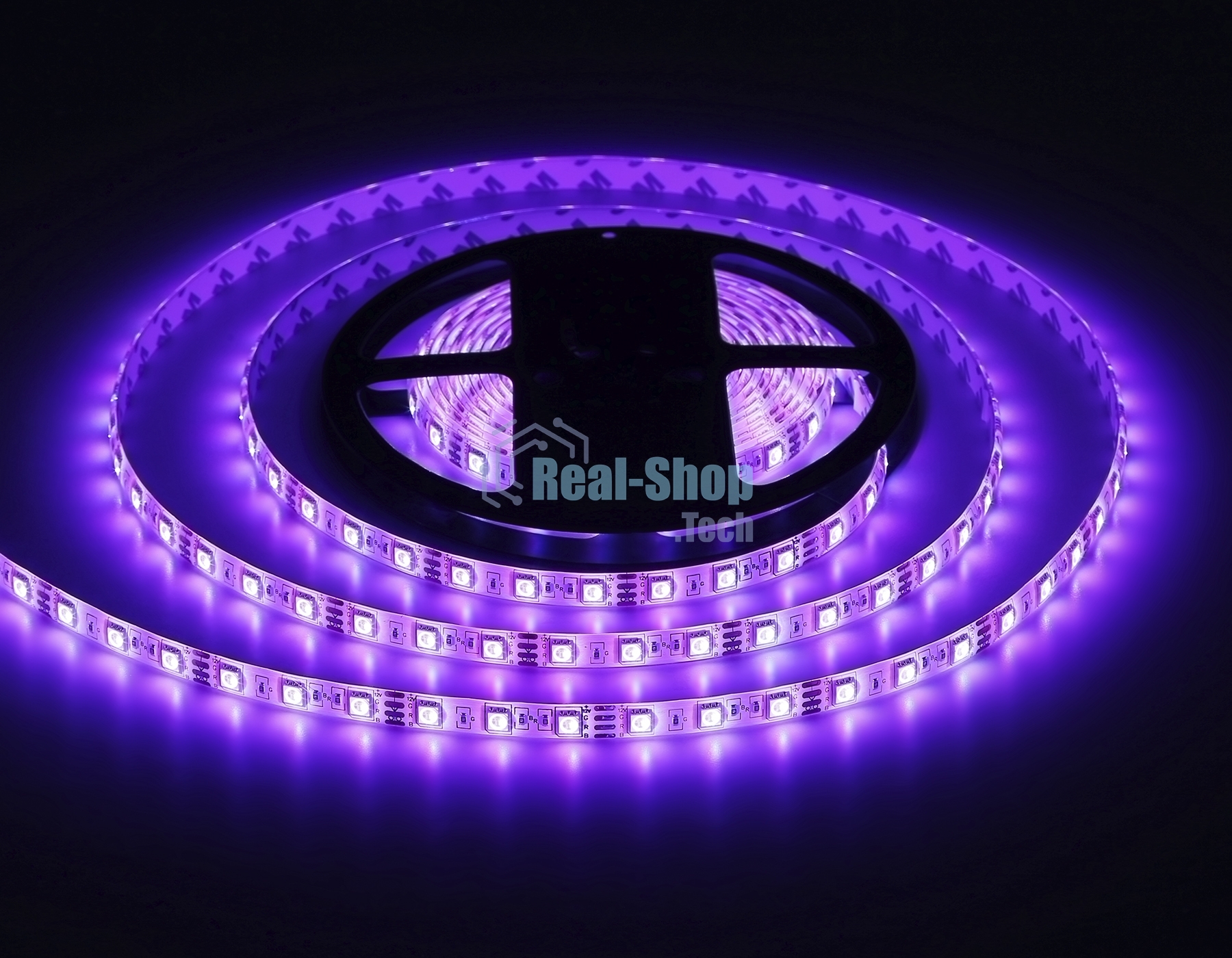 Комплект светодиодной ленты GS2502 5050 60Led/ 14.4W m/ 12V IP65 RGB/ 5000*10*2.87mm (4 конт.)
