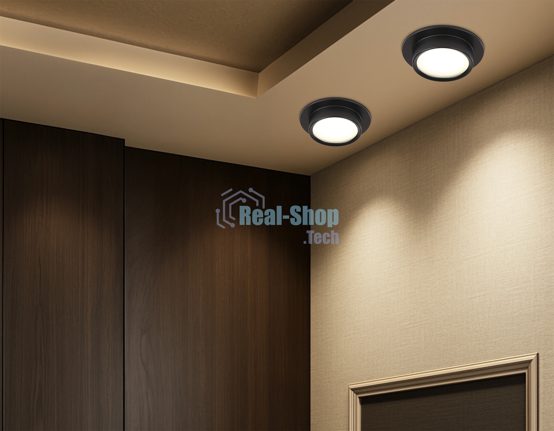 Светильник встраиваемый Ambrella light TN6735 BK черный IP44 GX53 D110*57