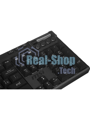 Клавиатура MSI STRIKE Pro W Silent механическая серый/черный USB Multimedia for gamer LED (подставка для запястий) (S11-43RU210-CLA)