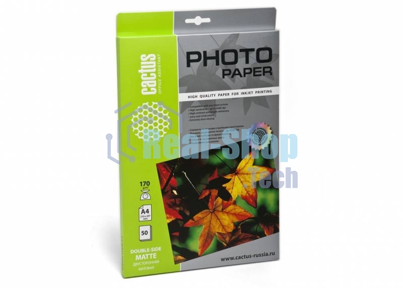 Фотобумага Cactus CS-MA417050DS матовая двусторонняя A4 170 г/м2 50 листов