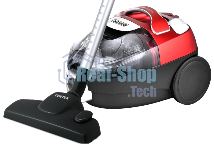 Пылесос Centek CT-2535 красный/черный, 350/2000 Вт, уборка сухая, пылесборник контейнер, 1,5 л