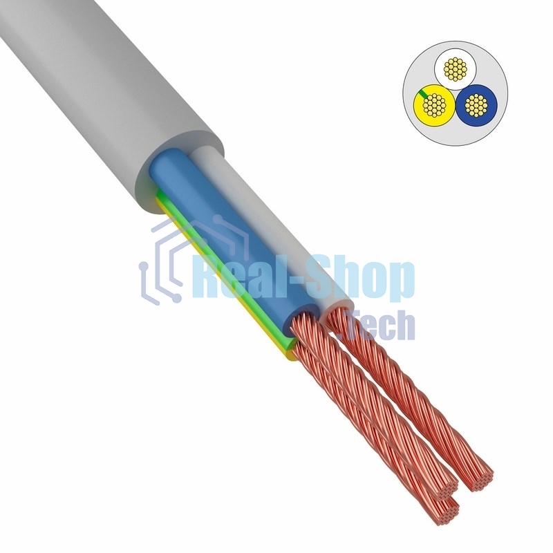 Провод соединительный ПВС 3x1,0 мм² 200 м белый ГОСТ 7399-97