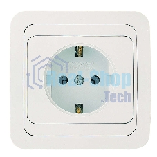 Розетка 1-м Makel СП Mimoza 16А IP20 с заземл. бел./бел.