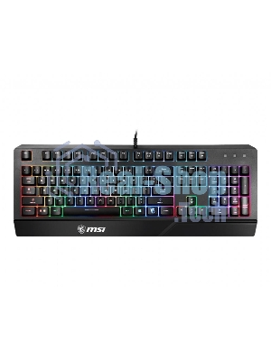 Клавиатура проводная MSI VIGOR GK20 RU черный USB Multimedia for gamer LED (подставка для запястий)