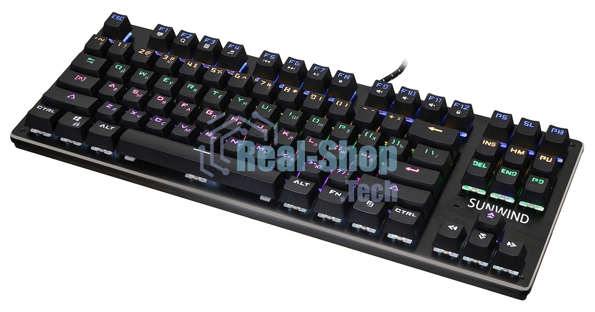 Клавиатура проводная SUNWIND SW-K900G,USB, черный 1422332