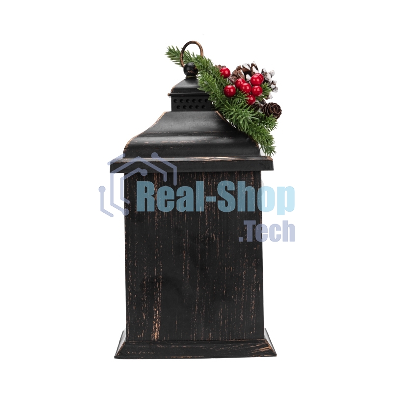 Светодиодный камин Рождество с эффектом живого огня 15х14х26см, батарейки 2хС (не в комплекте) и USB, бронзовый Neon-night