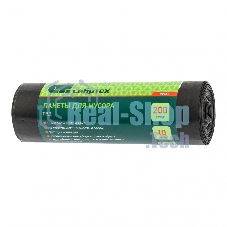 Пакеты Сибртех для мусора 200 л 10 шт пвд, короткий ролик, тип дна Звезда