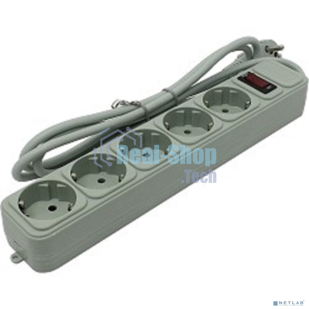Сетевой фильтр Exegate SP-5-1.8G (5 розеток, 1.8 м, евровилка, серый)