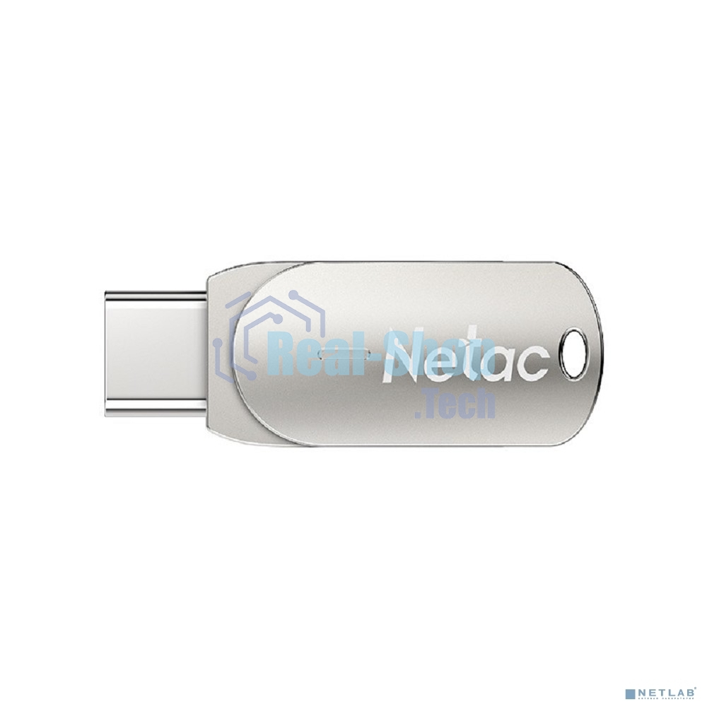Флешка USB Netac U785 (NT03U785C-032G-30PN), 32Gb, USB 3.0/TypeC, R/W 110/45, серебристый