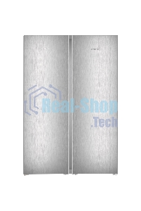 Холодильник Liebherr Комбинация XRFsf 5245-22 001(SFNsfd 5247-22 001 + SRBsfc 5220-22 001) серебристый двухкамерный 377/262л морозилка сбоку, Side by Side