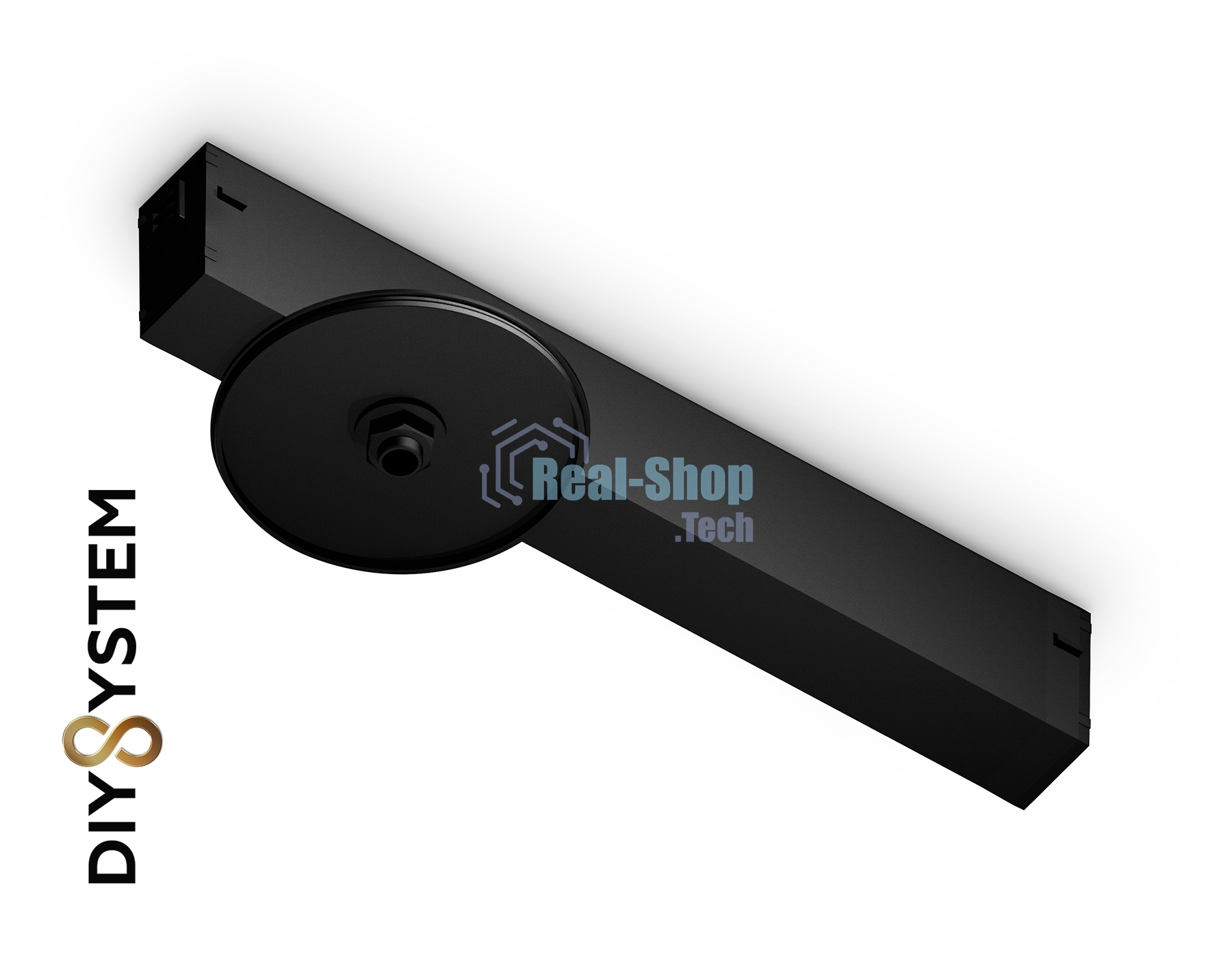 Крепеж трековый для корпуса DIY D85mm 232*83*55 BK черный