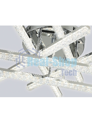 Потолочный светодиодный светильник FA8898 CH хром 75W 3000K-6400K 740*710*170 (ПДУ РАДИО 2.4G)