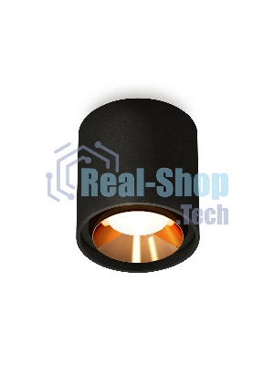 Светильник Ambrella Light XS7723004 SBK/PYG черный песок/золото желтое полированное MR16 GU5.3 (C7723, N7034)